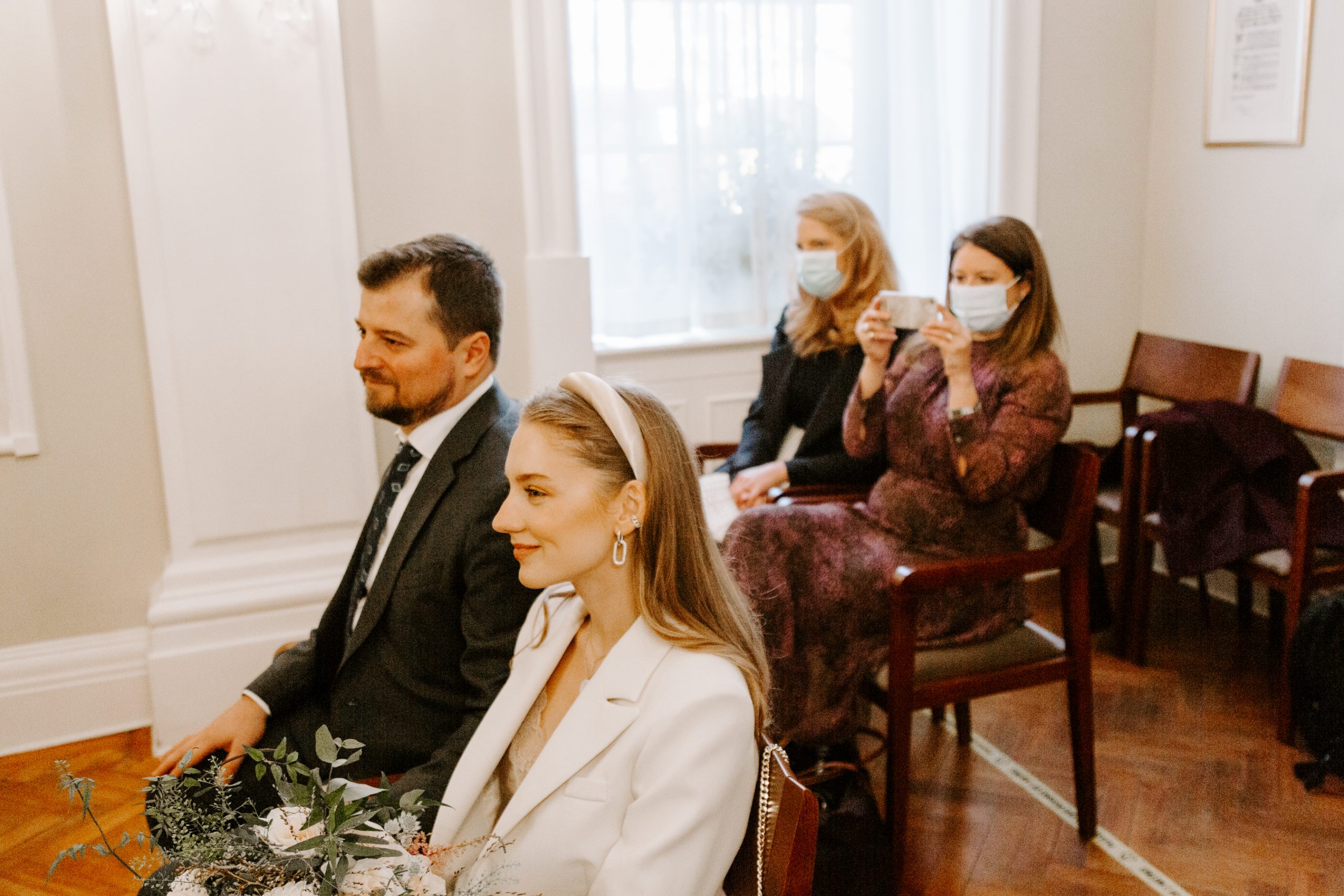 Chelsea Town Hall wedding ceremony during COVID