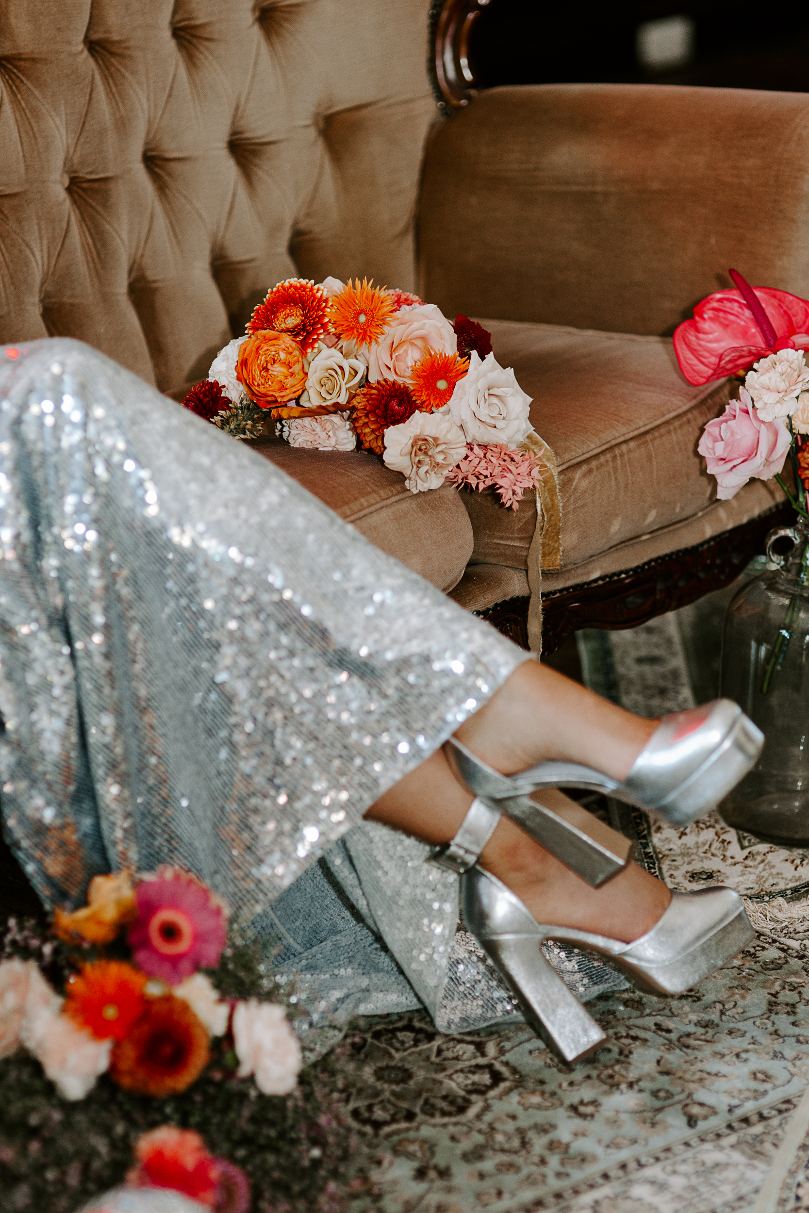 Glam rock inspired wedding ideas