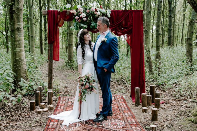 Woodland micro wedding at Browning Bros in Essex 